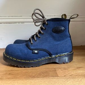 ⭐️ Dr. Martens Vintage Made in England Canvas Blue Stonewash 101 Bex UNISEX UK8